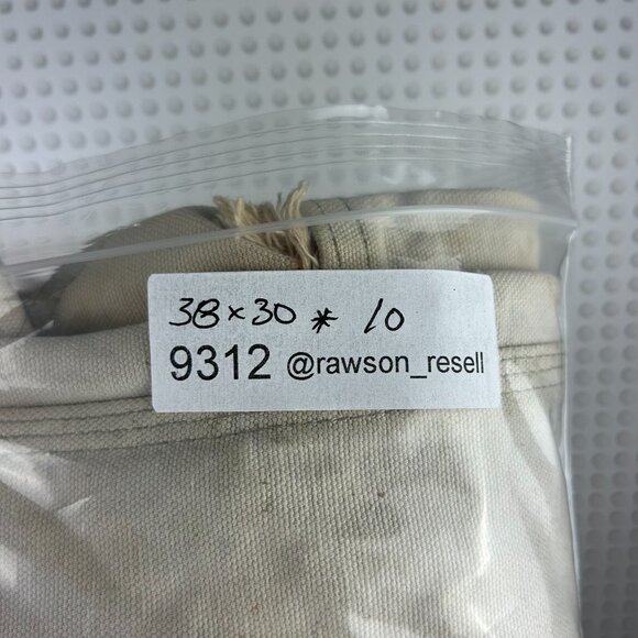 Carhartt Overall 38x30 Duck Bib Canvas Double Knee Work Faded Cotton Khaki 90s - Picture 7 of 7